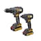 Caterpillar Cat 18V Cordless Hammer Drill and Impact Driver Combo Kit with 2 Batteries DX12K - alternate 1